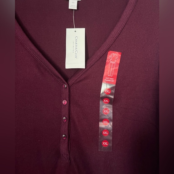 Woman’s Charter Club Candy Cane Pajama Set - Picture 3 of 7